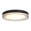 Ondulada LED Flush Mount - 16" in Sand Black with Smoky Glass (9518-16 SNB-SMK)