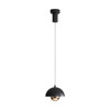Vintra LED 1-Light Pendant in Sand Black with Copper (1816-1S SNB-CPR)