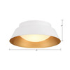 Crystorama Donoven 2 Light Flush (ED0552202WHGD)