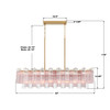 Addis 14 Light Linear Chandelier (ADD-317-AG-SP)