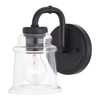 Vaxcel Toledo 1 Light Vanity Matte Black (W0348)