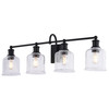 Vaxcel Northbrook 32-in. W 4 Light Vanity Matte Black (W0516)