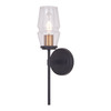 Vaxcel Warren 1 Light Wall Light Matte Black and Brushed Brass (W0391)