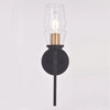 Vaxcel Warren 1 Light Wall Light Matte Black and Brushed Brass (W0391)