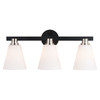 Vaxcel Vermont 3 Light Vanity Matte Black and Satin Nickel (W0406)