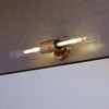 Vaxcel Webster 24.5-in. 2 Light Wall Light Natural Brass (W0464)