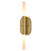 Vaxcel Fulton 2 Light LED Wall Light Satin Brass (W0488)