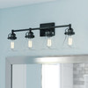 Vaxcel Mason 4 Light Vanity Charcoal Black (W0413)