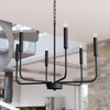 Belden 26-in. 6 Light Chandelier Black (H0297)