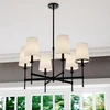 Vaxcel Camden 30-in 6 Light Chandelier Matte Black (H0288)
