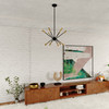 Ellis 25.25-in. 12 Light Pendant Matte Black and Satin Brass (P0375)