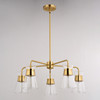 Harper 27-in. 5 Light Chandelier Natural Brass (H0294)