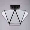 Vaxcel Burnett 14-in. W 2 Light Semi-Flush Mount Matte Black (C0330)