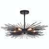 Nikko 24-in. 6 Light Semi-Flush Mount Matte Black (C0256)