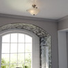Monrovia 17-in. Semi Flush Ceiling Light or Pendant (Dual Mount) Brushed Nickel (C0310)