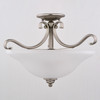 Monrovia 17-in. Semi Flush Ceiling Light or Pendant (Dual Mount) Brushed Nickel (C0310)