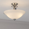 Monrovia 17-in. Semi Flush Ceiling Light or Pendant (Dual Mount) Brushed Nickel (C0310)