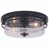Addison 15-in. 2 Light Flush Mount Matte Black (C0253)