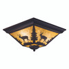 Bryce 14-in Deer Flush Mount Ceiling Light Burnished Bronze (CC55414BBZ)