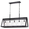 Vaxcel Tremont 36.5 in. W 5 Light Linear Chandelier Matte Black (H0244)