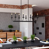 Durham 36-in. W 8 Light Linear Chandelier Matte Black (H0315)
