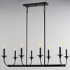 Durham 36-in. W 8 Light Linear Chandelier Matte Black (H0315)