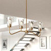 Beverly 36-in 4 Light Linear Chandelier Muted Brass (H0287)
