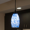 Milano 4.75-in. Mini Pendant Azzura Glass Matte Black (P0384)