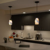 Milano 4.75-in. Mini Pendant Terra Tide Glass Matte Black (P0386)