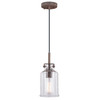Milone 5-in Mini Pendant Textured Rustic Bronze (P0259)