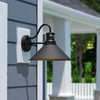 Outland Dualux 12-in. Outdoor Motion Sensor Wall Light Aged Iron and Light Gold (T0670)