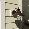 Harwich Motion Sensor Dusk to Dawn Outdoor Wall Light Burnished Bronze (T0263)