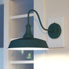 Dorado 12-in Outdoor Wall Light Hunter Green and White (T0483)