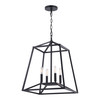 Vaxcel Hayes 16 in. W 4 Light Pendant Black (P0310)