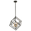 Rad 17.5-in. 4 Light Pendant Black and Natural Brass (P0372)