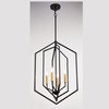 Vaxcel Riley 18-in. 4 Light Pendant Black and Satin Brass (P0388)