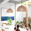 Vaxcel Nassau 18.25-in. 1 Light Pendant Matte Black and Natural Rope (P0405)