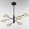 Cullerto 34.75-in. 6 Light LED Pendant Matte Black and Antique Gold (P0424)