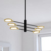 Cullerto 34.75-in. 6 Light LED Pendant Matte Black and Antique Gold (P0424)