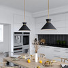 Racine 15-in 1 Light Pendant Matte Black and Natural Brass (P0398)