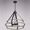 Taylor 24-in. 4 Light Pendant Textured Black and Ash Gray (P0371)