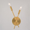 Vaxcel Warwick 5.75-in. W 2 Light Wall Light Natural Brass (W0492)