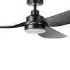 Arlington 56" 3 Blade  DC Fan w/LED Light, 4.5 inch Rod, Smart Compatible (Kit sold separately)  Black, Brushed Nickel, Black Blades (235145-5623A)