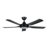 Swiftsure 52" 5 Blade AC Fan w/3 CCT Light, 5.5" Rod, Smart Compatible (Kit sold separately),  Black, Black Accents, Black Blades  (235041-5202A)