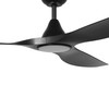 Surfline 60" 3 Blade  DC Fan w/LED Light, 5.5 in Rod,12 inch Rod, Smart Control,  Black, Black Accents, Black Blades (235112-6002A)