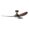Arlington 56" 3 Blade  DC Fan w/LED Light, 4.5 inch Rod, Smart Compatible (kit separate) Oil Rubbed Bronze , ORB Accents, Koa Blades  (235145-5612A)