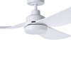 Arlington 56" 3 Blade  DC Fan w/LED Light, 4.5 inch Rod, Smart Compatible (Kit sold separately)  White, White Accents, White Blades (235145-5601A)