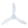 Surfline 52" 3 Blade  DC Fan w/LED Light, 5.5 in Rod, Smart Control, White , White Accents, White Blades (235112-5201A)