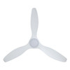 Tirol 60" 3 Blade  DC Fan w/LED Light, 4.5 in Rod,12 inch Rod, Smart Control, White, White Accents, White Blades (235224-6001A)