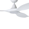 Tirol 60" 3 Blade  DC Fan w/LED Light, 4.5 in Rod,12 inch Rod, Smart Control, White, White Accents, White Blades (235224-6001A)